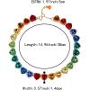 imageBriLove Gorgeous Rhinestones Heart Statement Collar Necklace for Women Costume Party Prom AccessoriesMulticolor GoldTone