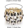 imageBriLove Gorgeous Shiny Enamel Butterfly Crystal Marqiuse Stretch Bangle Bracelet for Women Bridal Wedding Party Prom Jewelry AccessoriesBlack GoldTone