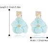 imageBriLove Handmade Bohemian Floral Earrings for Women Exaggerated Layered Flower Statement Drop Dangle Summer Jewelry AccessoriesBlue