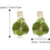 imageBriLove Handmade Bohemian Floral Earrings for Women Exaggerated Layered Flower Statement Drop Dangle Summer Jewelry AccessoriesGreen