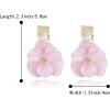 imageBriLove Handmade Bohemian Floral Earrings for Women Exaggerated Layered Flower Statement Drop Dangle Summer Jewelry AccessoriesPink