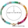 imageBriLove Handmade Unique Nature Stone Colorful Rainbow Turqoise Strand Choker Necklace for Women Beach Summer JewelryCircle