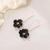 imageBriLove Unique Boho Flower Dangle Earrings for Women Exaggerated Layered Flora Statement Earrings for Summer Refreshing Seaside Idyllic HolidayBlack GoldTone
