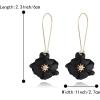 imageBriLove Unique Boho Flower Dangle Earrings for Women Exaggerated Layered Flora Statement Earrings for Summer Refreshing Seaside Idyllic HolidayBlack GoldTone
