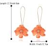 imageBriLove Unique Boho Flower Dangle Earrings for Women Exaggerated Layered Flora Statement Earrings for Summer Refreshing Seaside Idyllic HolidayOrange GoldTone