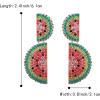 imageBriLove Watermelon Earrings for WomenSparkly Bling Rhinestone Fruit Dangle Earring for Summer JewelryMulticolor GoldTone