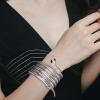 imageBriLove Bendable Flexible Snake Bracelet for Women Adjustable Punk Choker Necklace Hollween Party JewelryClear