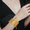imageBriLove Bendable Flexible Snake Bracelet for Women Adjustable Punk Choker Necklace Hollween Party JewelryGold