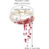 imageBriLove Halloween Costume Dripping Blood Multi Layered Simulated Pearls Choker Necklace for Women Vampire Party Prom3 Layered