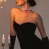 imageBriLove Halloween Costume Dripping Blood Multi Layered Simulated Pearls Choker Necklace for Women Vampire Party Prom3 Layered