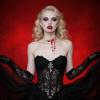 imageBriLove Halloween Costume Dripping Blood Multi Layered Simulated Pearls Choker Necklace for Women Vampire Party Prom3 Layered