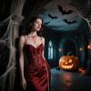 imageBriLove Halloween Costume Dripping Blood Multi Layered Simulated Pearls Choker Necklace for Women Vampire Party Prom3 Layered