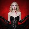 imageBriLove Halloween Costume Dripping Blood Multi Layered Simulated Pearls Choker Necklace for Women Vampire Party Prom4 Layered