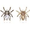 imageBriLove Halloween Costume Earrings Spiders Animal Crystal Rhinestone Teardrop Gothic Tarantula Dangle Earring for Women Cosplay Party PromClear AntiqueGoldTone