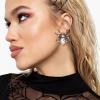 imageBriLove Halloween Costume Earrings Spiders Animal Crystal Rhinestone Teardrop Gothic Tarantula Dangle Earring for Women Cosplay Party PromClear AntiqueGoldTone