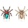 imageBriLove Halloween Costume Earrings Spiders Animal Crystal Rhinestone Teardrop Gothic Tarantula Dangle Earring for Women Cosplay Party PromEmerald Color AntiqueGoldTone