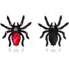 imageBriLove Halloween Costume Earrings Spiders Animal Crystal Rhinestone Teardrop Gothic Tarantula Dangle Earring for Women Cosplay Party PromRuby Color BlackTone
