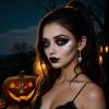imageBriLove Halloween Costume Gothic Skeleton Spooky Skull Crown Bling Rhinestone Dangle Earrings for Cosplay Party PromClear GoldTone
