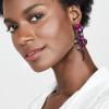 imageBriLove Halloween Costume Gothic Snake Bling Rhinestone Dangle Earrings for Women Cosplay Party PromFuchsia BlackTone