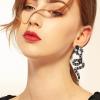 imageBriLove Halloween Costume Gothic Snake Bling Rhinestone Dangle Earrings for Women Cosplay Party PromIridescent Color BlackTone