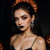 imageBriLove Halloween Costume Gothic Snake Bling Rhinestone Dangle Earrings for Women Cosplay Party PromIridescent Color BlackTone