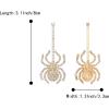 imageBriLove Halloween Dangle Earrings Spiders Animal Crystal Rhinestone Gothic Tarantula Earrings for Women Party PromClear GoldTone