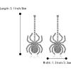 imageBriLove Halloween Dangle Earrings Spiders Animal Crystal Rhinestone Gothic Tarantula Earrings for Women Party PromGrey SilverTone