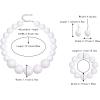 imageBriLove White Beads Necklace Costume Jewelry for Women Strand Chunky Statement Necklaces Bracelet Earrings Halloween Cosplay Party Prom AccessoriesClear