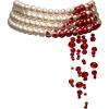 imageBriLove Halloween Costume Dripping Blood Multi Layered Simulated Pearls Choker Necklace for Women Vampire Party Prom4 Layered