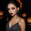 imageBriLove Halloween Costume Gothic Skeleton Spooky Skull Dangle Earrings Animal CZ Crystal Rhinestone Earring for Women Cosplay Party PromBlue BlackTone