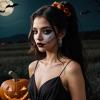 imageBriLove Halloween Costume Gothic Skeleton Spooky Skull Dangle Earrings Animal CZ Crystal Rhinestone Earring for Women Cosplay Party PromBlue BlackTone