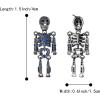 imageBriLove Halloween Costume Gothic Skeleton Spooky Skull Dangle Earrings Animal CZ Crystal Rhinestone Earring for Women Cosplay Party PromBlue BlackTone