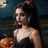 imageBriLove Halloween Costume Gothic Skeleton Spooky Skull Dangle Earrings Animal CZ Crystal Rhinestone Earring for Women Cosplay Party PromClear SilverTone