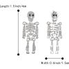 imageBriLove Halloween Costume Gothic Skeleton Spooky Skull Dangle Earrings Animal CZ Crystal Rhinestone Earring for Women Cosplay Party PromClear SilverTone