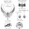 imageBriLove Halloween Costume Spider Cobwebs Crystal Necklace Earrings Set Gothic Skull Pendant Collar Jewelry for Women Cosplay Party PromClear SilverTone