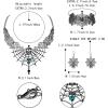 imageBriLove Halloween Costume Spider Cobwebs Crystal Necklace Earrings Set Gothic Skull Pendant Collar Jewelry for Women Cosplay Party PromEmerald Color SilverTone