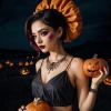 imageBriLove Halloween Costume Spider Cobwebs Crystal Necklace Earrings Set Gothic Skull Pendant Collar Jewelry for Women Cosplay Party PromRuby Color BlackTone
