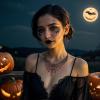 imageBriLove Halloween Costume Spider Cobwebs Crystal Necklace Earrings Set Gothic Skull Pendant Collar Jewelry for Women Cosplay Party PromRuby Color SilverTone