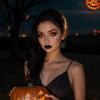 imageBriLove Halloween Costume Spiders Animal Crystal Rhinestone Gothic Tarantula Hook Dangle Earrings for Women Cosplay Party Prom Black BlackTone