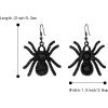 imageBriLove Halloween Costume Spiders Animal Crystal Rhinestone Gothic Tarantula Hook Dangle Earrings for Women Cosplay Party Prom Black BlackTone