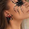 imageBriLove Halloween Spiders Earring for WomenGothic Tarantula Crystal Rhinestone Teardrop Stud Earrings Ruby Color BlackTone