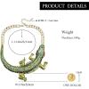 imageBriLove Womens Gothic Stylish Crystal Crocodile Statement Necklace for Halloween Costume Cospaly Party Prom Accessories Green GoldTone