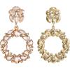 imageBriLove Wedding Bridal Sparkling Crystal Teardrop Marquise Circle Hoop Dangle Earrings for Women Party PromChampagne Color GoldTone