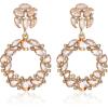 imageBriLove Wedding Bridal Sparkling Crystal Teardrop Marquise Circle Hoop Dangle Earrings for Women Party PromChampagne Color GoldTone