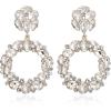 imageBriLove Wedding Bridal Sparkling Crystal Teardrop Marquise Circle Hoop Dangle Earrings for Women Party PromClear GoldTone