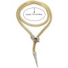imageBriLove Gothic Punk Flexible Snake Choker Strand Necklace for Costume Shiny Rhinestones Halloween Adjustable Body Waist Chains Jewelry Women Party Accessories02Clear GoldTone