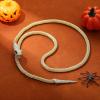 imageBriLove Gothic Punk Flexible Snake Choker Strand Necklace for Costume Shiny Rhinestones Halloween Adjustable Body Waist Chains Jewelry Women Party Accessories02Clear GoldTone