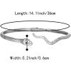 imageBriLove Gothic Punk Flexible Snake Choker Strand Necklace for Costume Shiny Rhinestones Halloween Snake Jewelry for Women Cosplay Party AccessoriesSilver