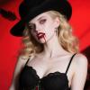 imageBriLove Gothic Punk Rose Flower Cross Hoop Dangle Earrings for Women Costume Party Prom AccessoriesRuby Color BlackTone