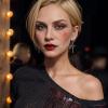 imageBriLove Gothic Punk Rose Flower Cross Hoop Dangle Earrings for Women Costume Party Prom AccessoriesRuby Color BlackTone